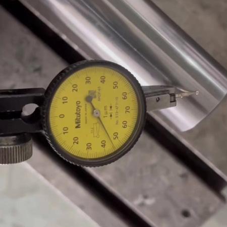 主轴研磨后精度测试，标准验棒